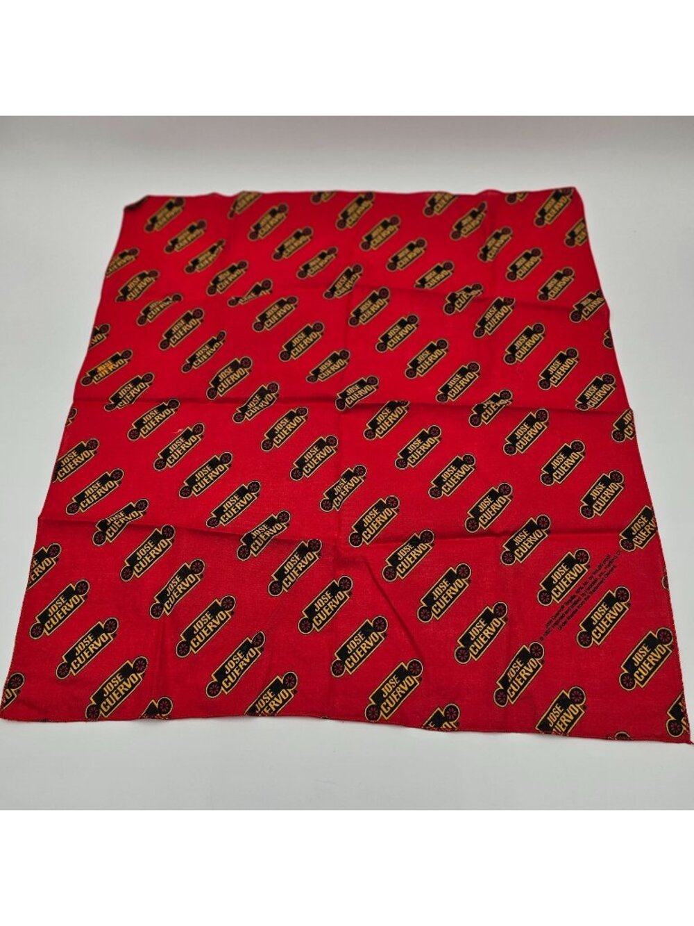 VTG New Jose Cuervo Red Bandana 1992 Collectible Logo Print Scarf Head Wrap
